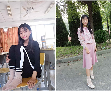 蓓蓓7之校园短丝秀