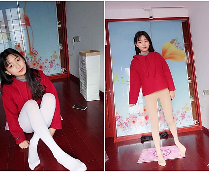 蓓蓓4之居家厚白丝连裤