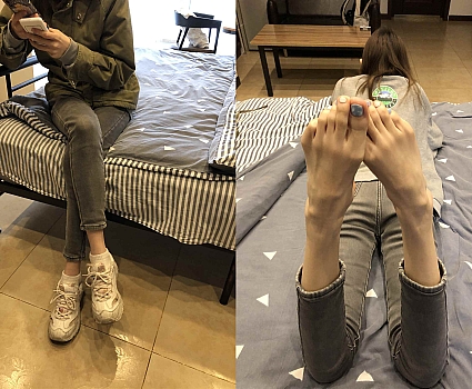 老哥约大学城妹子出来看电影后到酒店玩舔美脚