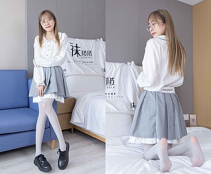 [袜啵啵]213期 稚予-黑皮鞋、厚灰丝