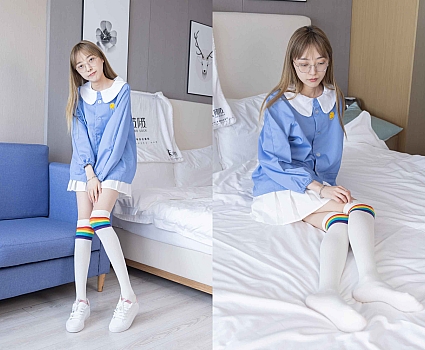 [袜啵啵]229期 稚予-板鞋、皮鞋、两双大腿袜